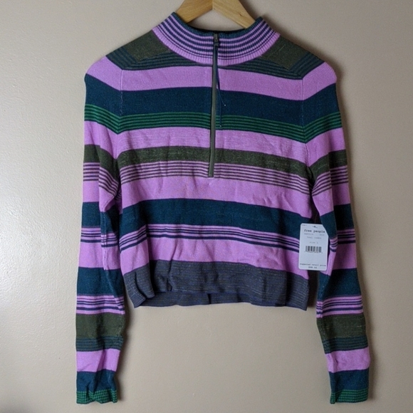 Free people Riptide Crop top stripe purple - Picture 5 of 5